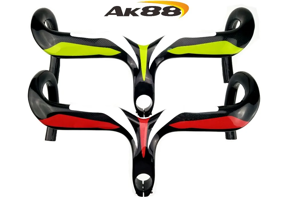 

New AK88 full carbon fiber mountain bike handlebar road bends to one