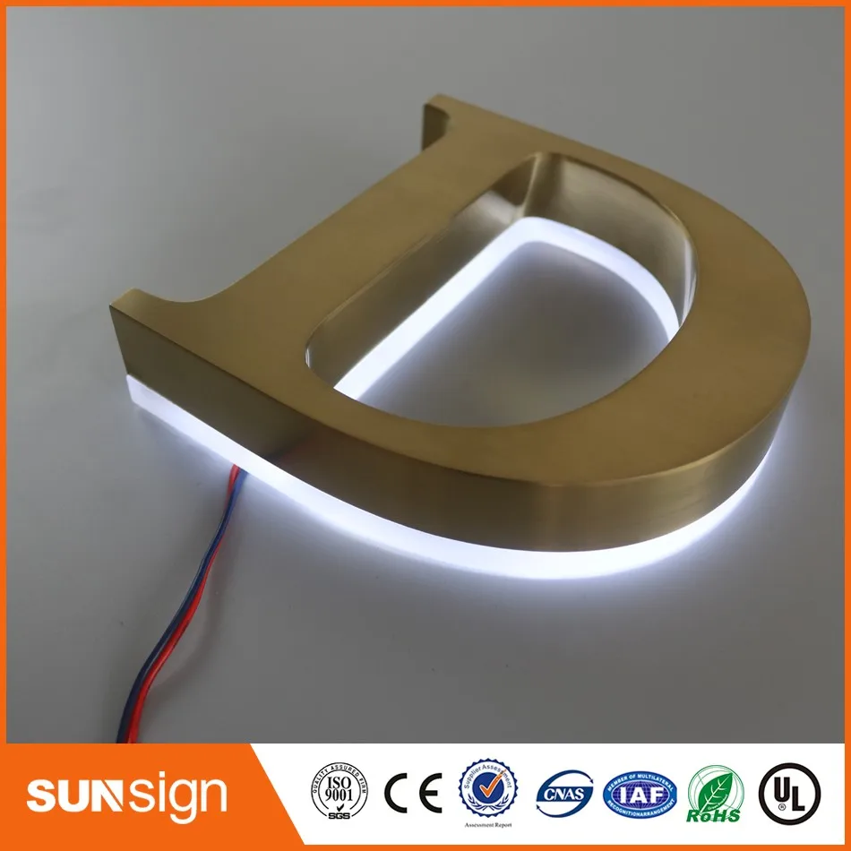 Наружный светодиодный 3D буквенный светодиодный знак с подсветкой