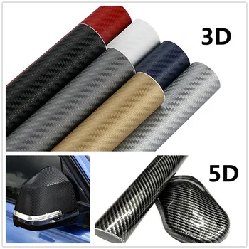 

30x127cm 3D 5D CAR Carbon Fiber Vinyl Wrap Film stickers and Decals FOR Audi A4 Avant A4 Cabriolet A6L A8L TT TTS Any Cars