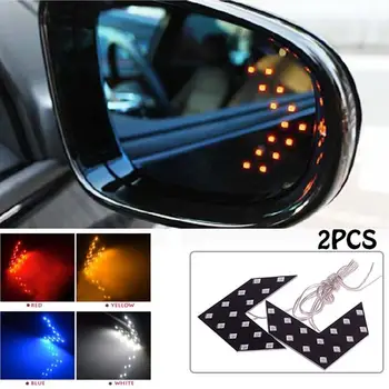 

Junhom 2 Pcs/lot 14 SMD LED Arrow Panel For Car Rear View Mirror Indicator Turn Signal Light Car LED Rearview Mirror Light