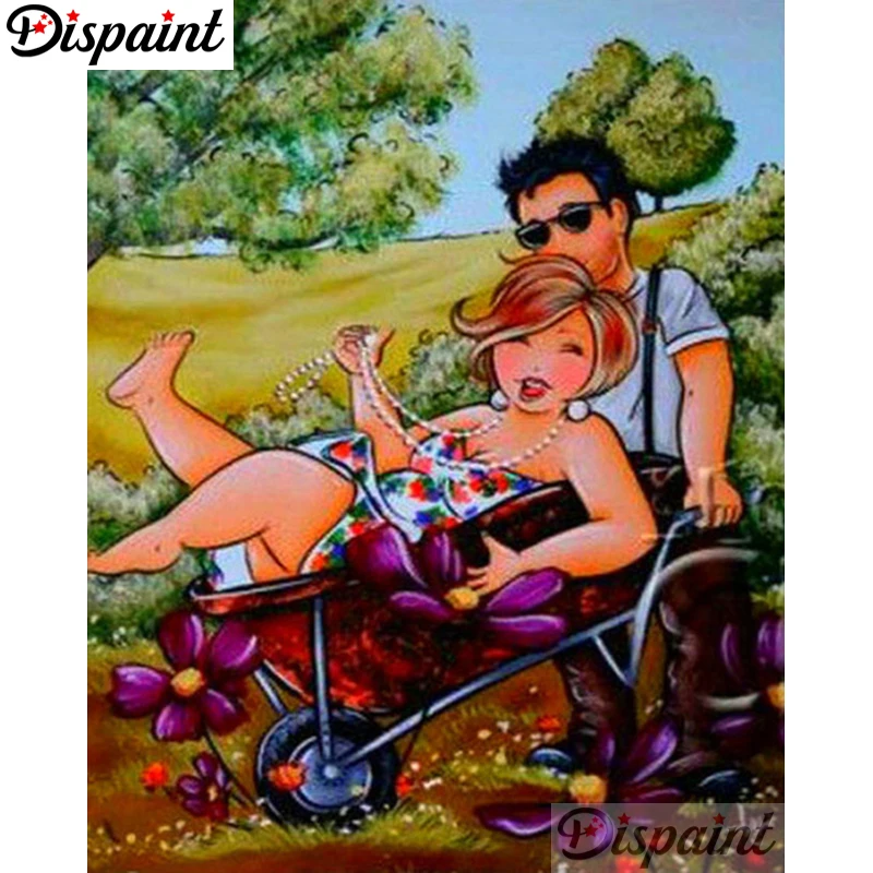 

Dispaint Full Square/Round Drill 5D DIY Diamond Painting "Cartoon beauty" 3D Embroidery Cross Stitch Home Decor Gift A06072