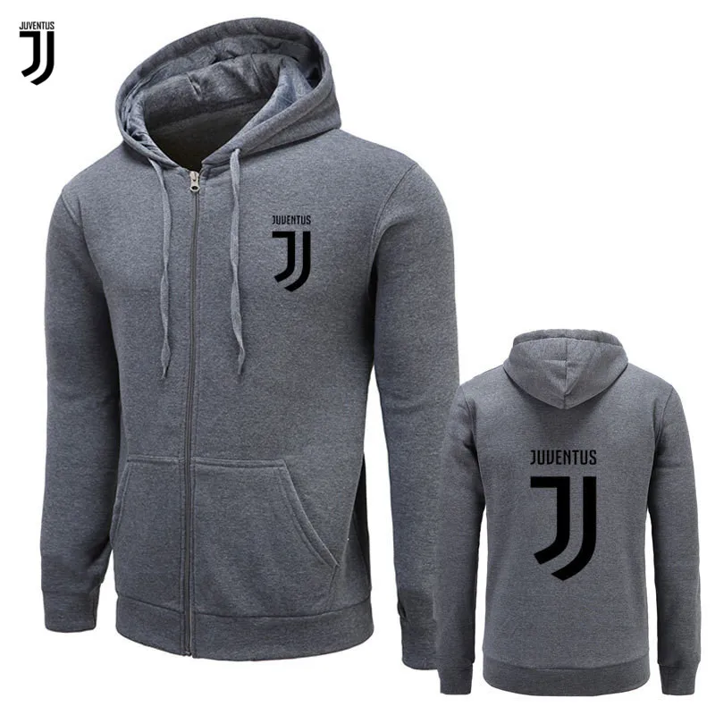 

Juventus 2019 Men's Hat Guards Printed Sports Hat Coats Causal solid simple logo Round Neck hoodie men streetwear 10 Colors
