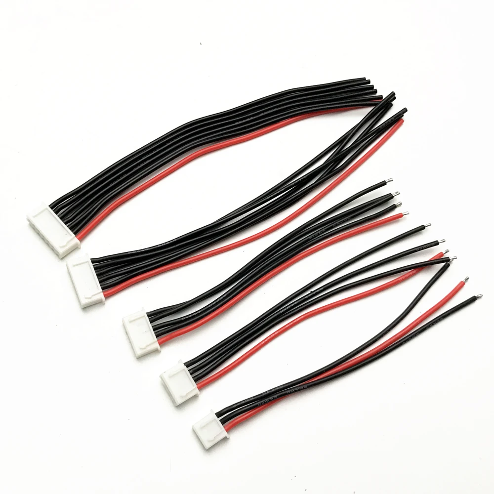 5pcs/lot 10CM 100MM RC Lipo Battery Balance Charger 2s 3s 4s 5s 6s 22AWG Cable For IMAX B3 B6