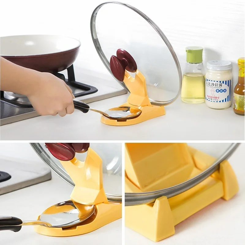 

Multifunction Foldable Pot Pan Spoon Lid Storage Stand Holder Rack Utensil Cooking Tool Kitchen Wave Convenient