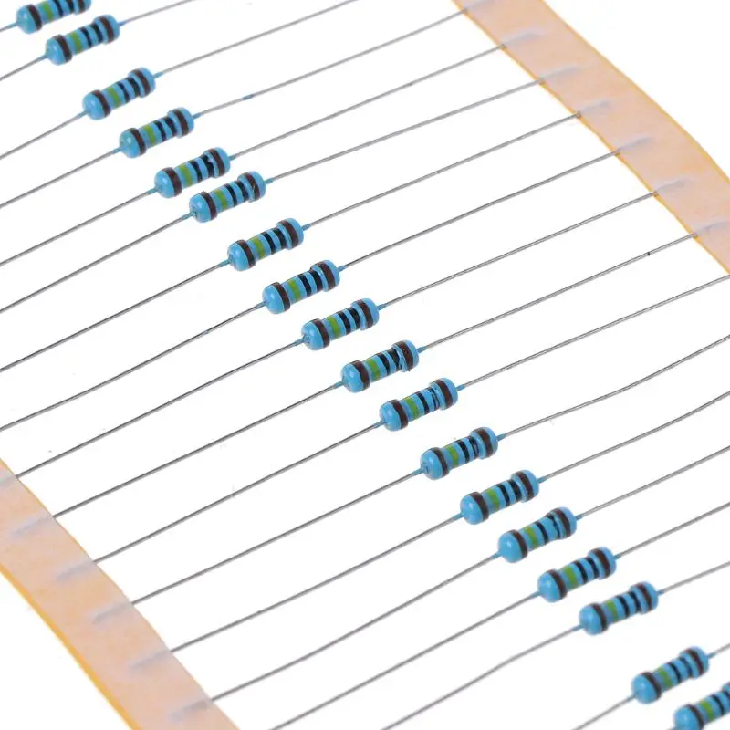 600 шт. 1/4 Вт Сопротивление угольный осажденный резистор 1% металлического пленочного комплект резисторов в ассортименте