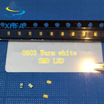 

1000pcs 0603 Warm white Ultra Bright SMD SMT LED light-emitting diodes High quality New 1.6*0.8*0.6MM 2800-3500K