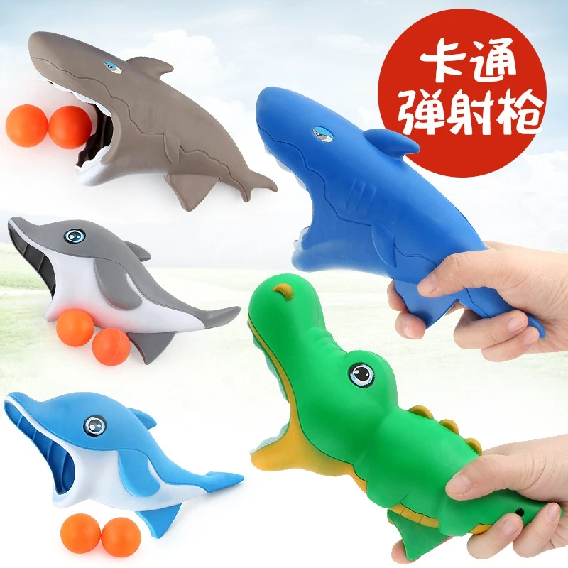 

Antistress Funny Animal Catapult Game Ball Anti Stress Novelty Educational Toys For Children Shark Crocodile Dolphin Model Gifts