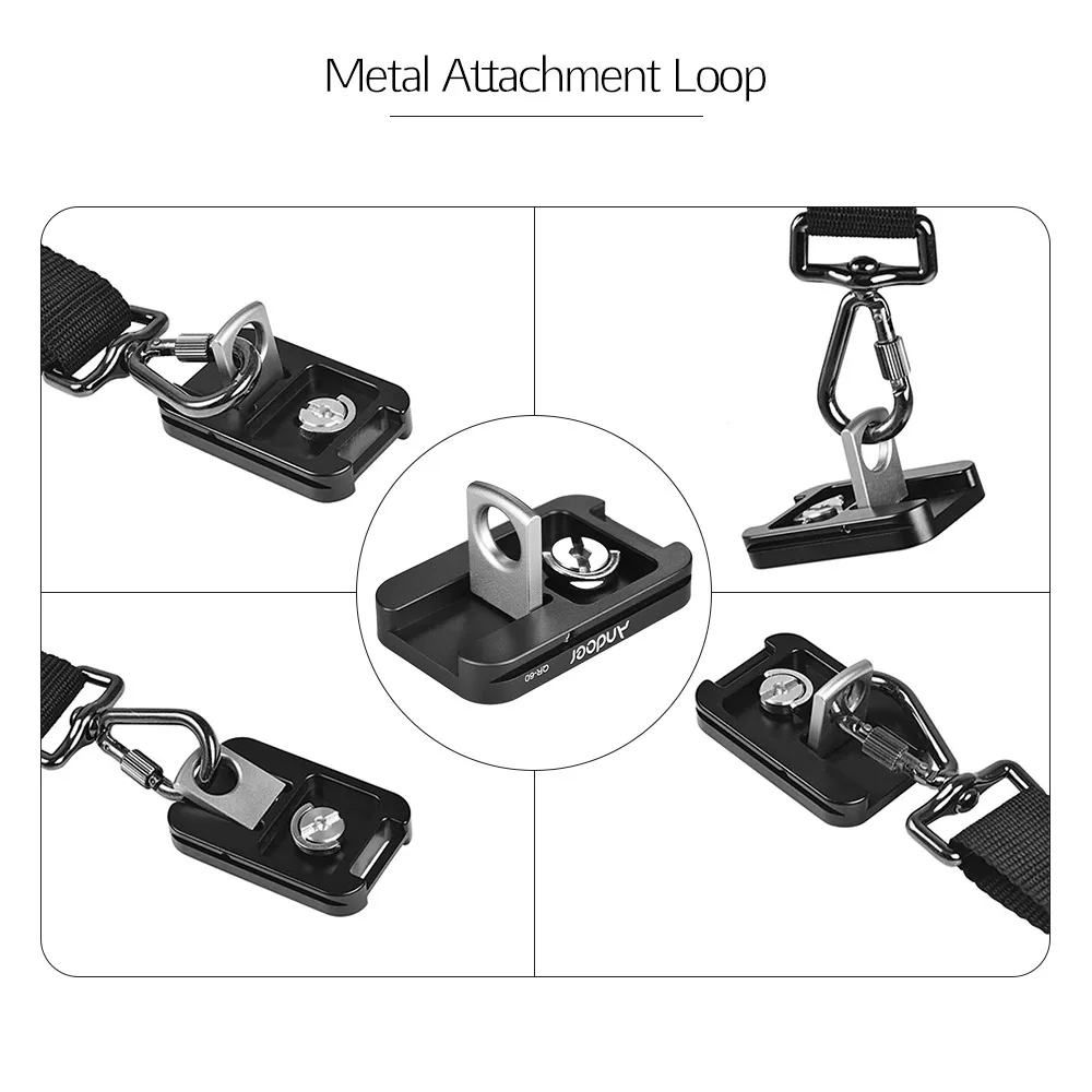 Andoer QR-60 БЫСТРОРАЗЪЕМНАЯ пластина 1/" винтовое крепление с петлей крепления для Arca-Swiss шаровой головной Штатив для Canon Nikon sony DSLR