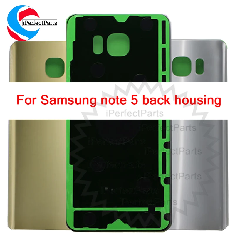 Новый стеклянный корпус для Samsung Galaxy Note 5 задняя крышка N9200 N920F аккумулятор задней
