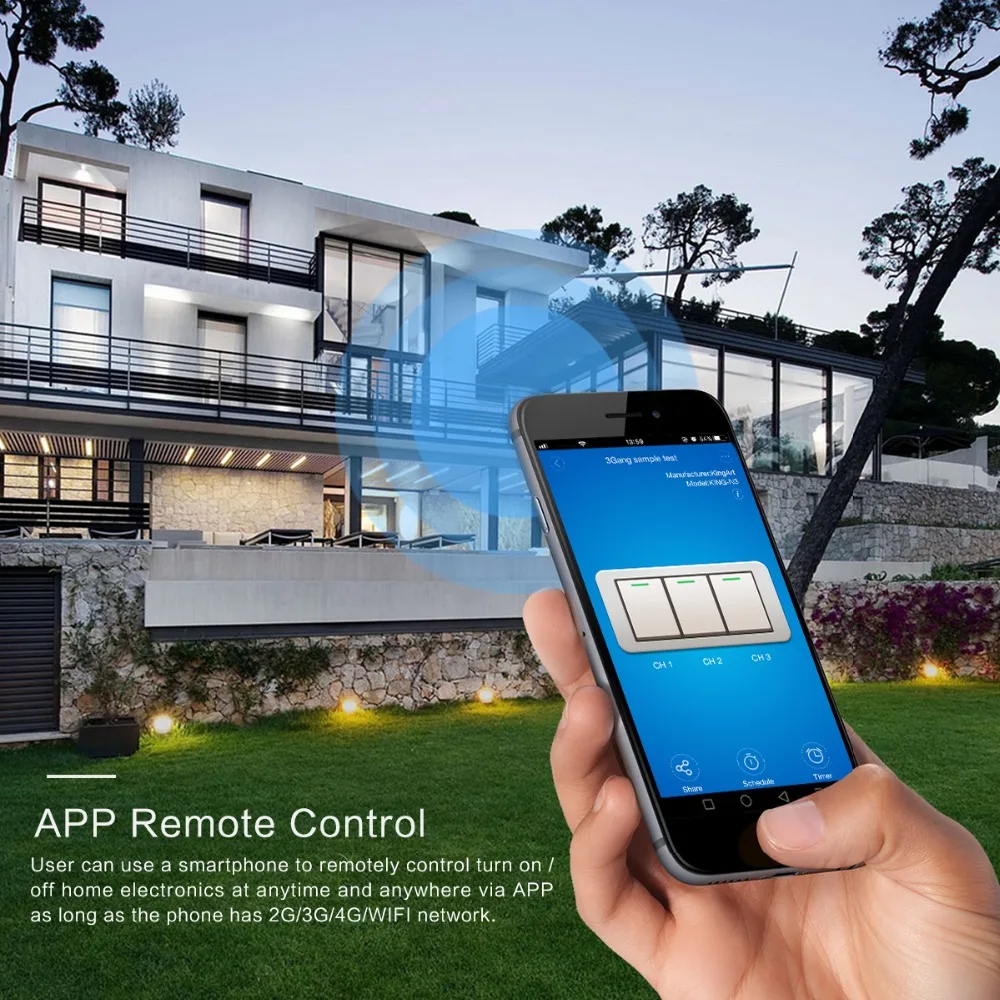  Touch Switch Smart Home Light Switch Wall interruptor 1 Gang 1 Way wifi light switch EU Standard Wo - 33010635971