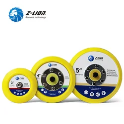 Tampons de support pour polisseuse de voiture, 2 pièces, Z LION "24T, Machine à polir à double Action, plaque de support à crochet et boucle 3" 4 "5", 5/16 