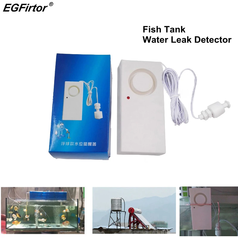 Дома сигнализации Fish Tank Сигнализация утечки воды Сенсор 115dB эхолот Автономный