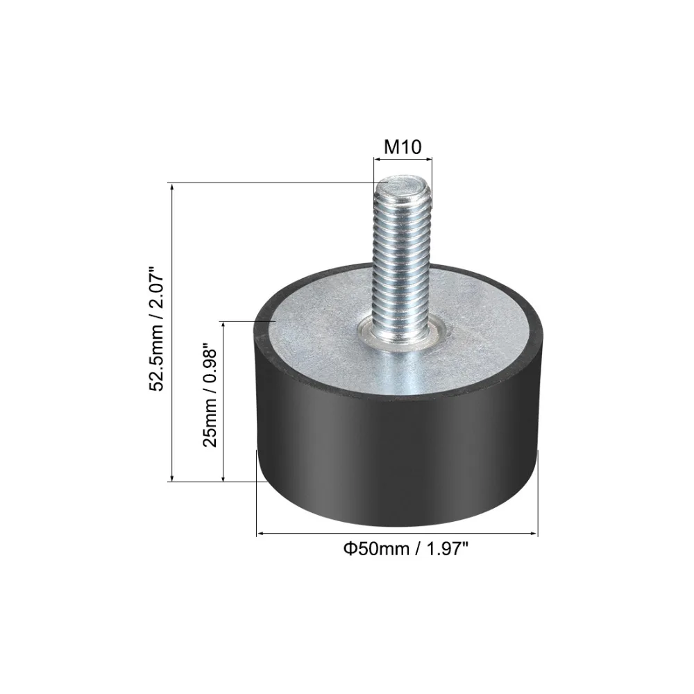 Uxcell 1 шт. резиновые крепления вибрационные изоляторы цилиндрический амортизатор с шпильками для кондиционирования воздуха велосипедный дюбель 17 размеров