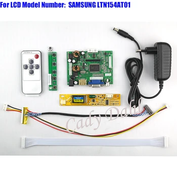 

HDMI VGA 2AV Audio Video Controller Board + Inverter + Lvds Cable + Remote for LTN154AT01 1280x800 1ch 6 bit LCD Display Panel
