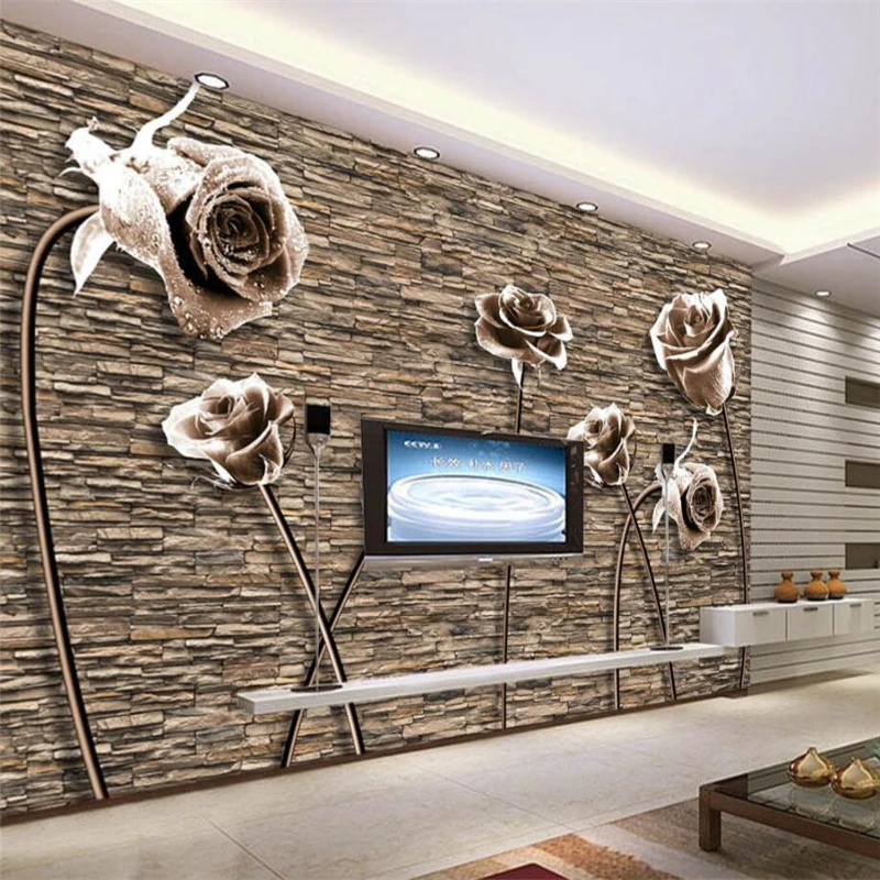 Обои на заказ обои море кокосовое дерево дельфины черепаха камень ТВ фон