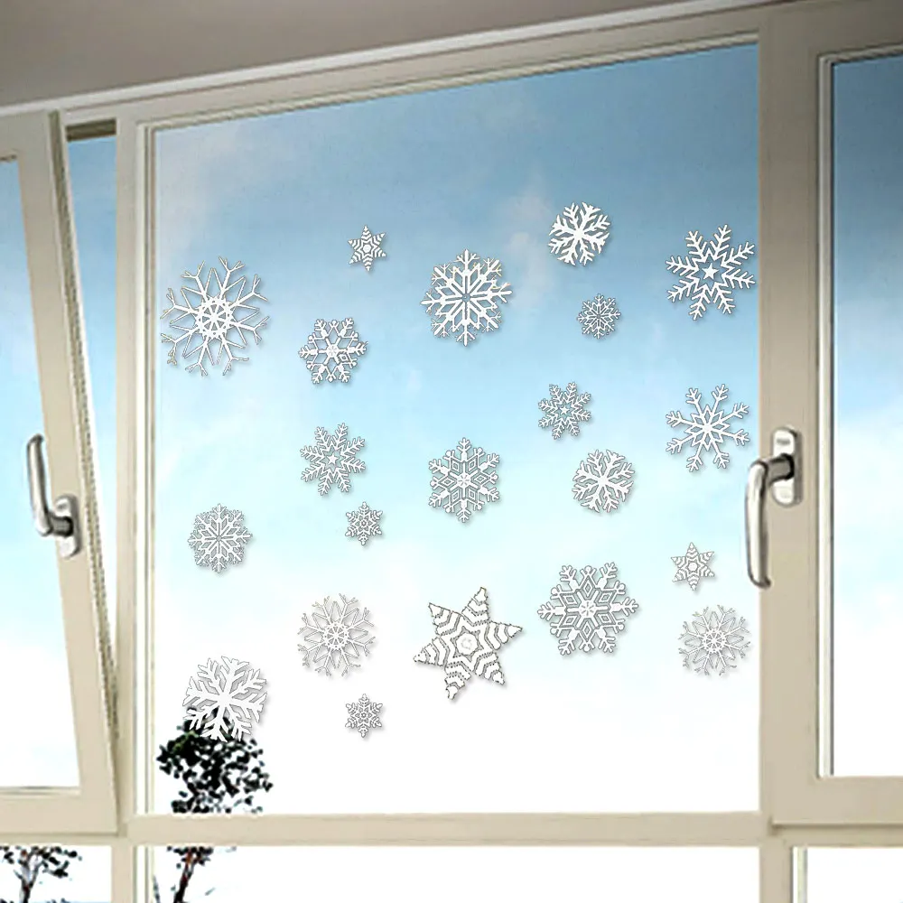 Рождественские оконные на стекло ПВХ Электростатическая наклейка новый год