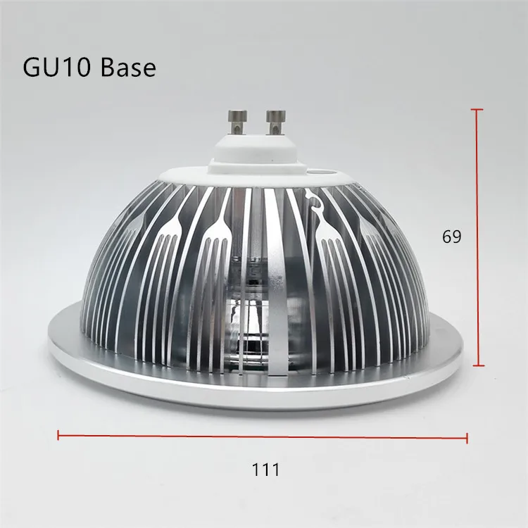 Светодиодный AR111 G53 прожектор управляемый 15 Вт COB ES111 QR111 лампы GU10 12VDC 85-265 V равных 150 W галогенная лампа дома Освещение в помещении