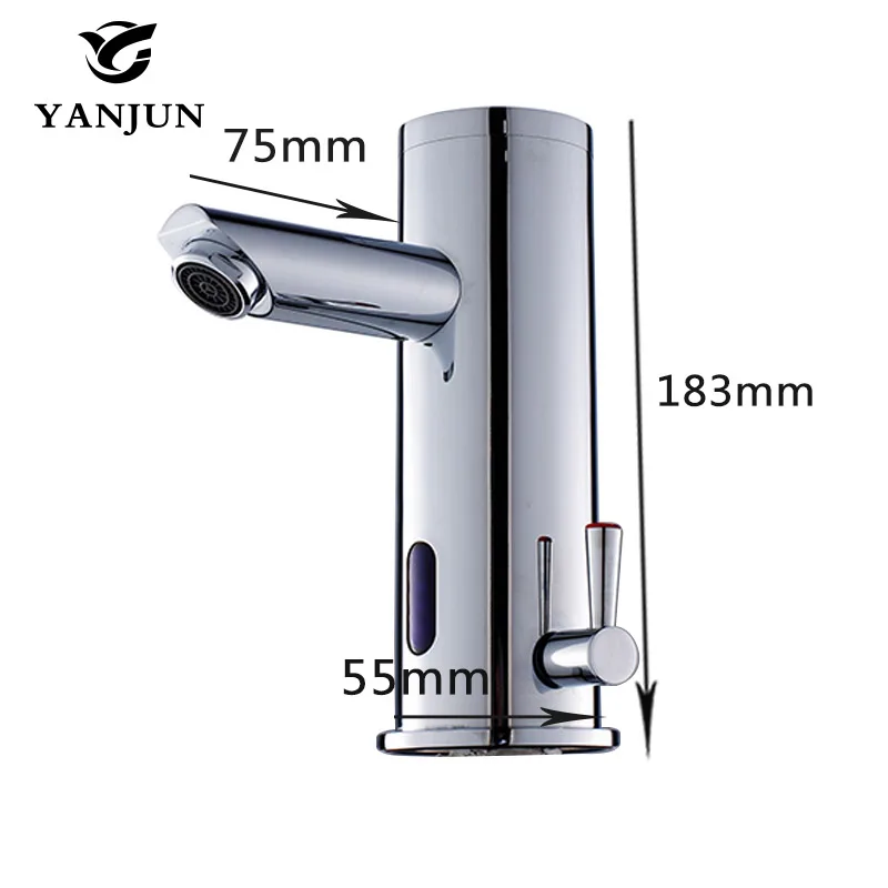 Yanjun Touch Free InfraredSensor Faucet Automatic Shut Off Faucet Hot And Cold Lavatory Bathroom Kitchen YJ