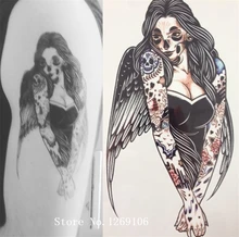 NEW ARRIVAL 21 X 15 CM Zombie Girl Temporary Tattoo Stickers Temporary Body Art Waterproof#111