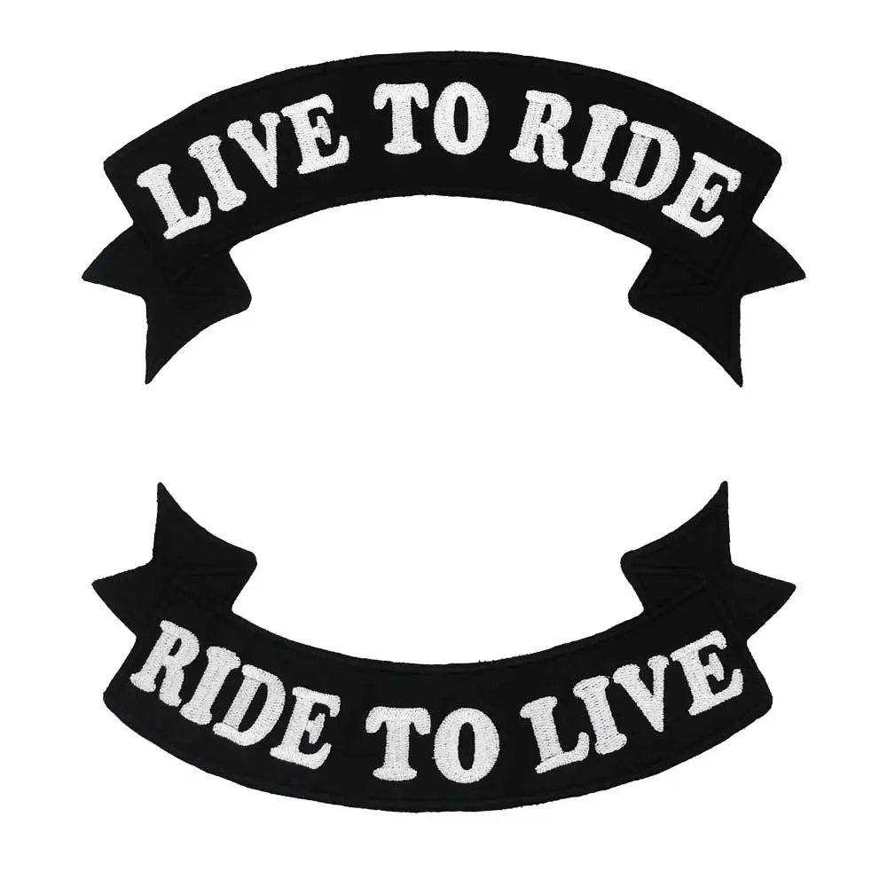 Байкерские нашивки с вышивкой live to ride ROCKER наклейки для одежды аксессуары значок |