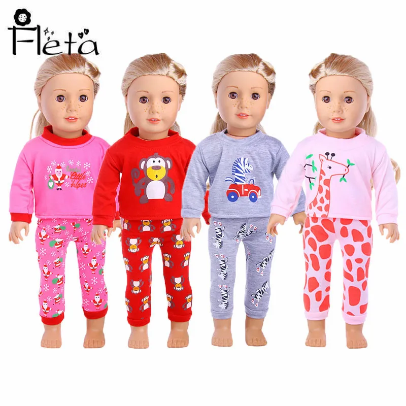 

4 Styles Pajamas&Nightgown&sleepwear Fit 18 Inch American&43 CM Baby Doll Clothes Accessories ,Generation,Girl's Toys