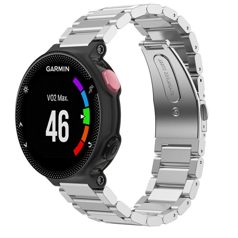 Нержавеющая сталь ремешок для наручных часов для Garmin Forerunner 220 230 235 630 620 735XT металлические умные часы на запястье
