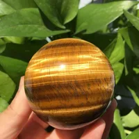 35mm Natural Tiger s Eye Quartz Crystal Sphere Ball Healing 1