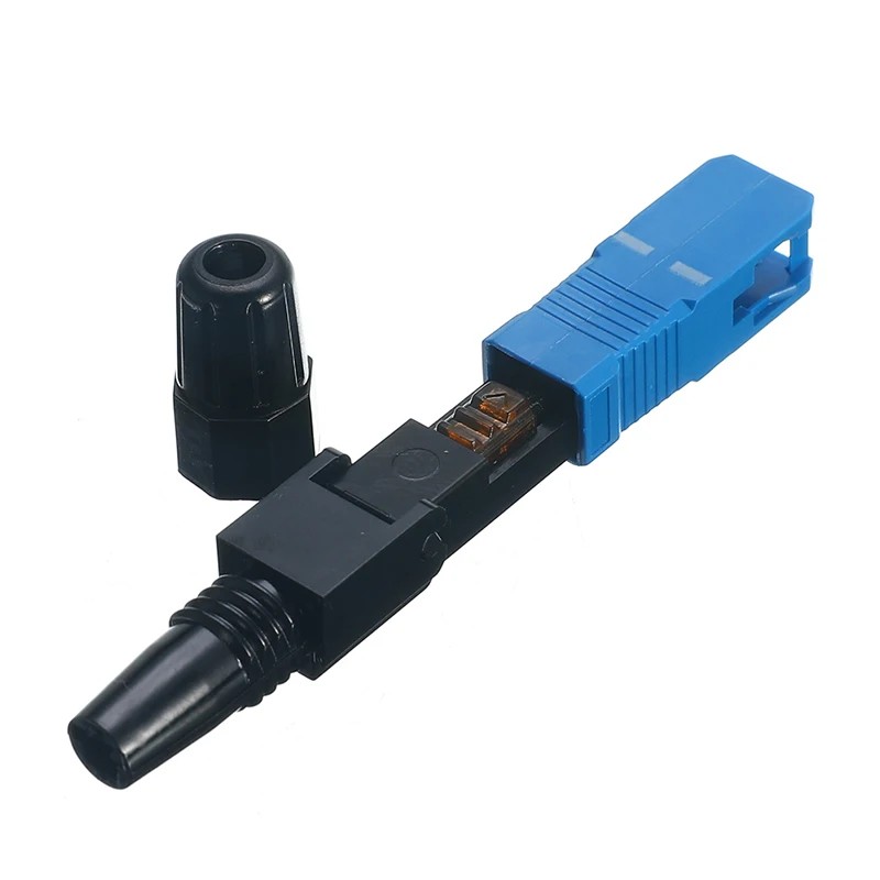 

50PCS FTTH SC UPC single-mode fiber optic SC UPC quick connector FTTH Fiber Optic Fast Connector
