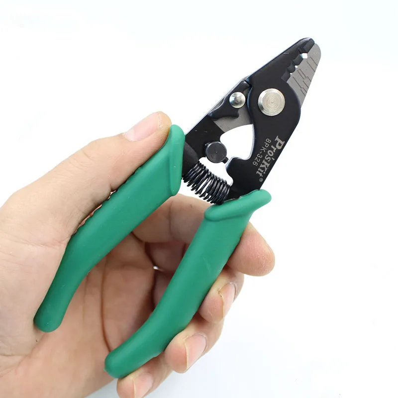 

High Quality Professional Precision Fiber Optical Stripper Proskit 8PK-326 Wire Cable Stripper Cutter Hand Tools