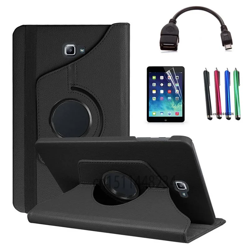 

Stylus+screen saver+OTG data cable+Case for Samsung Galaxy Tab A A6 10.1 2016 SM-T580 T580N T585 T585C PU Leather Tablet cover