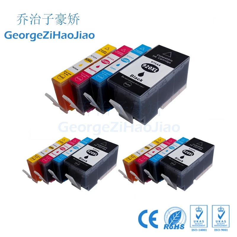 12 шт. 920XL чернильный картридж совместимый для hp920 OfficeJet 6000 6500 6500A/7000/7500/7500A принтера |