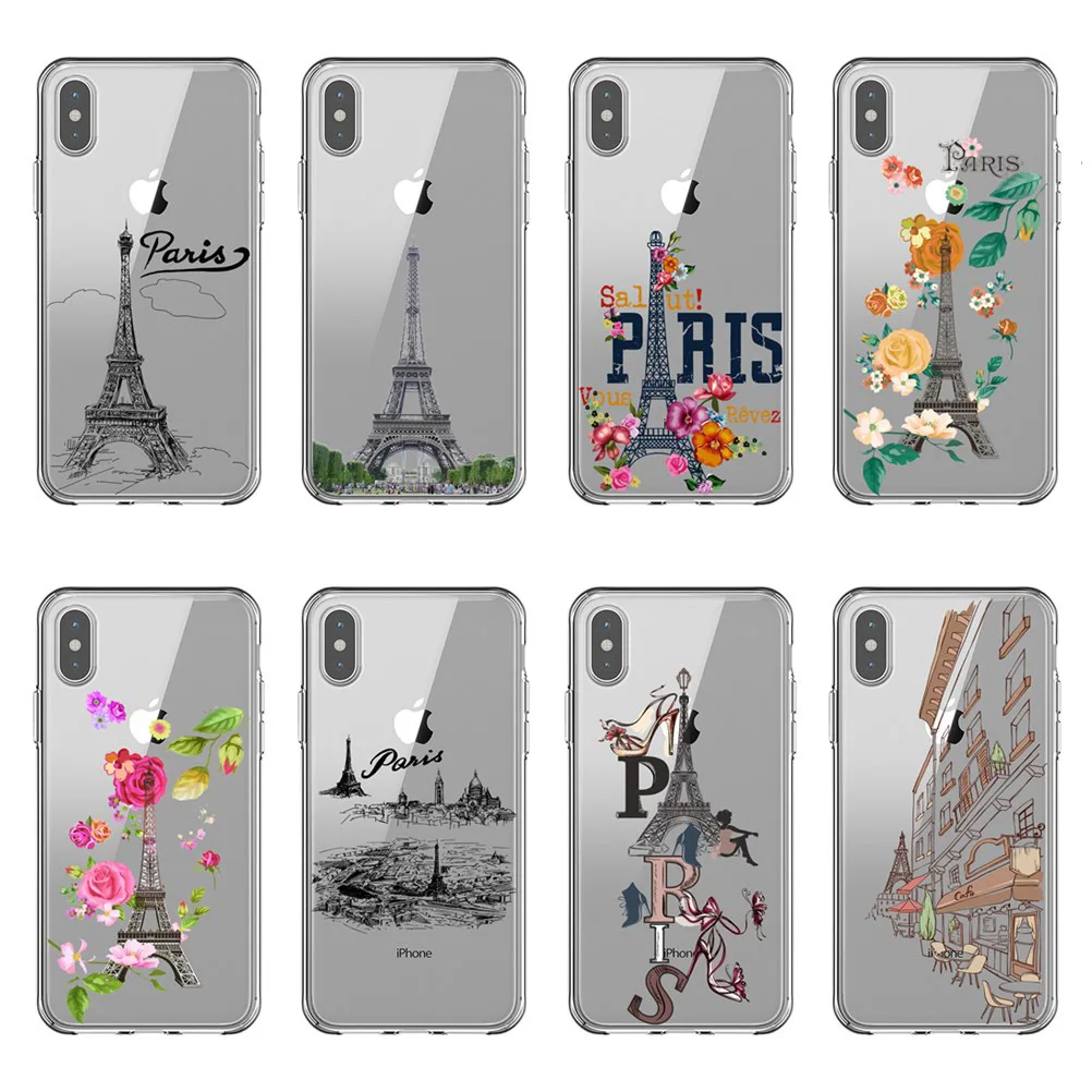 

For iphone 7 6 X XR XS MAX Case Fashion Paris Eiffel tower France Coque phone Cases For iphone X 8 7 5S 5 6 6s Plus