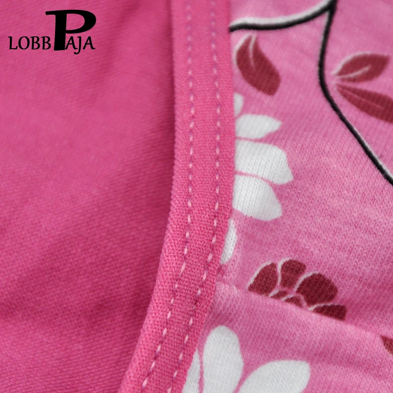 LOBBPAJA 5 pcs/Lot Woman Underwear Cotton Floral Print Low Rise Briefs Ladies Knickers Panties Lingerie Intimates for Women