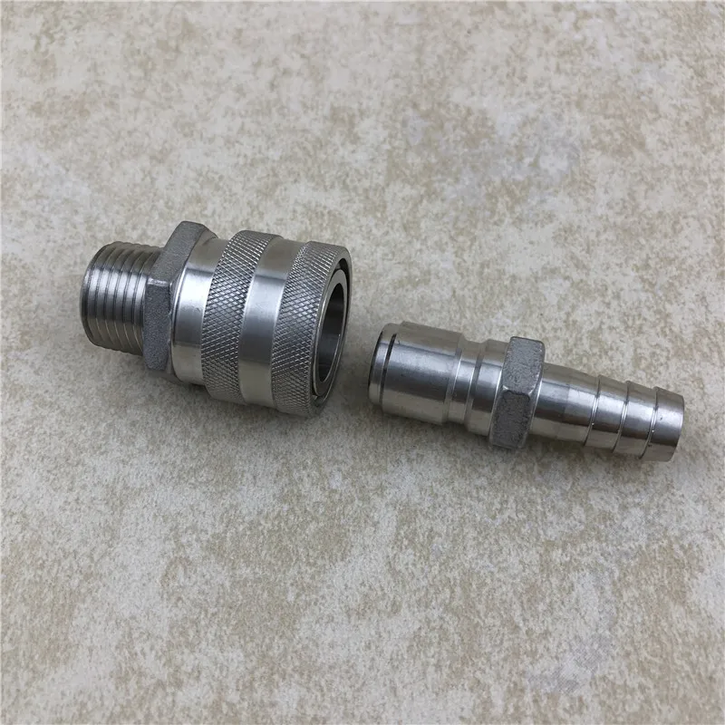 Нержавеющий женский набор быстрого отключения, фитинг Homebrew, 1/" barb и 1/2" NPT пиво, быстрое отсоединение для домашнего пивоварения