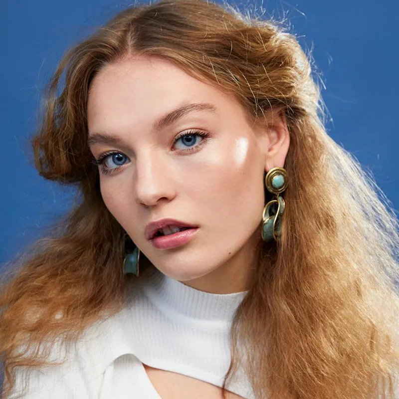 

Ztech Chic Za New Design Irregular Geometry Decorative Earrings For Women Baroque Vintage Earrings Statement Jewelry Brincos