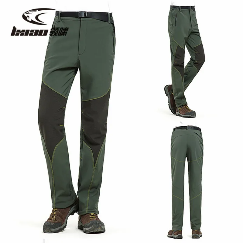

Men Hiking Pants Winter Fleece Waterproof Outdoor Pants Softshell Trousers Camping Fishing Trekking Climbing Pants Plus Size