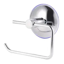 Stainless steel bathroom toilet paper holder wall-mounted vacuum suction cup toilet paper holder with 1 auxiliary paste
