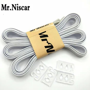 

Mr.Niscar 1Pair 110cmX0.6cm Adult Children White Elastic Shoelaces for Sneaker Casual Shoes No Tie Laces Shoe Kids Accessories