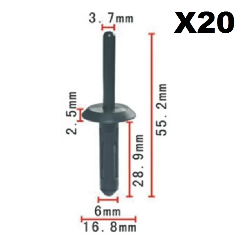 

Fender-Wheel Opening Molding Rivet FOR BMW E70 X5 E71 X6 Blind Rivet For Wheel Arch Trim 07 14 2 151 750 / 07142151750