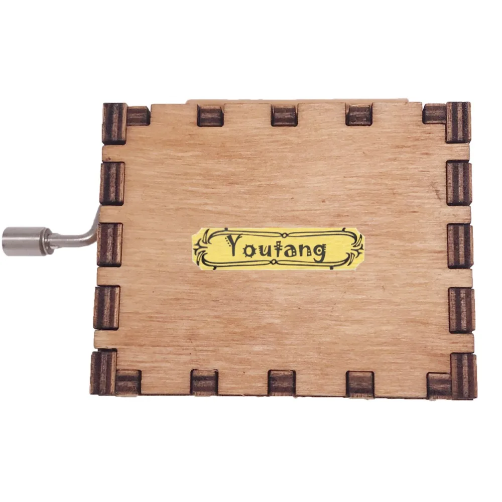 YouTang Music Box Hand Crank Musical Box Carved Wood Musical Gifts Toys for Boys Christmas Gift for Kids,Play Imagine