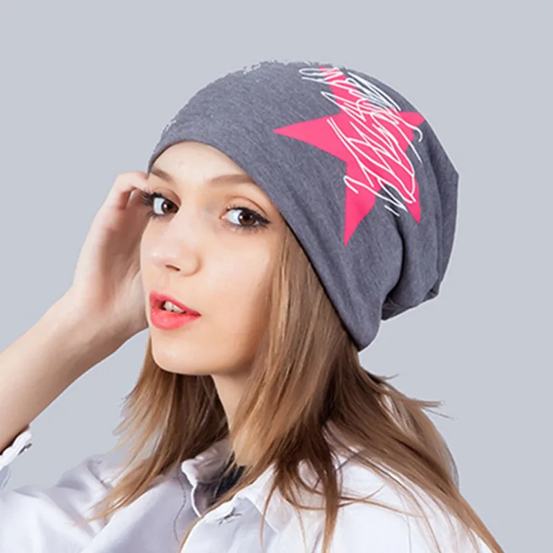 

Star Print Autumn Winter Hats For Women Men Hip Hop Beanies Skullies Unisex Men Cap Spring Warm Ladies Thin Knitted Hat
