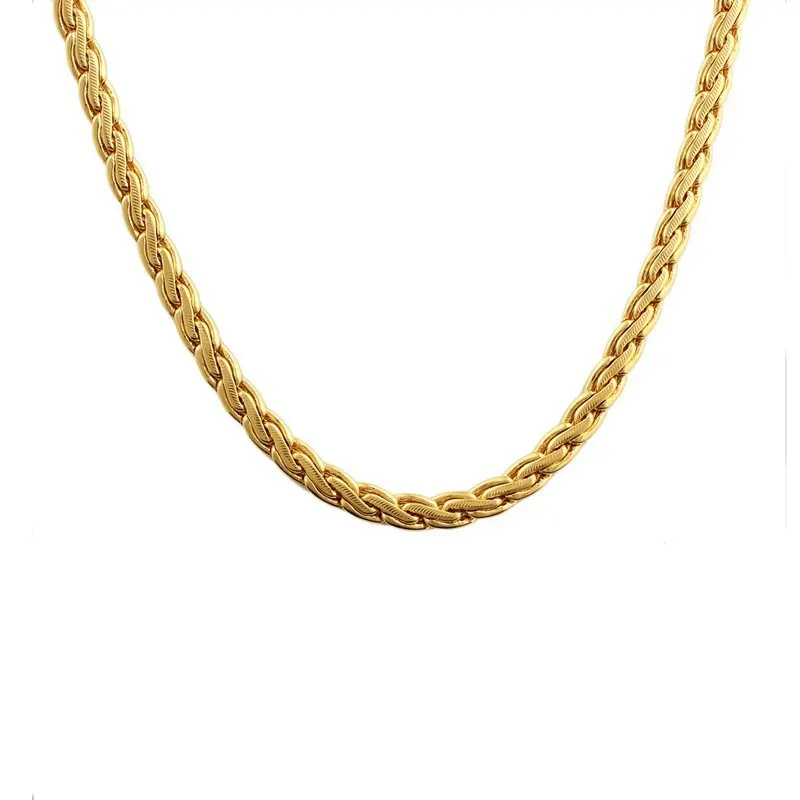 2018 hot sale High Quality gold twist chain necklace jewlery for men