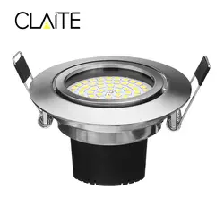 CLAITE 5 Вт 2835SMD 64 светодиодный прожекторы модуль 490lm потолочный светильник круглый встраиваемые затемнения Spotlight AC220V-240V