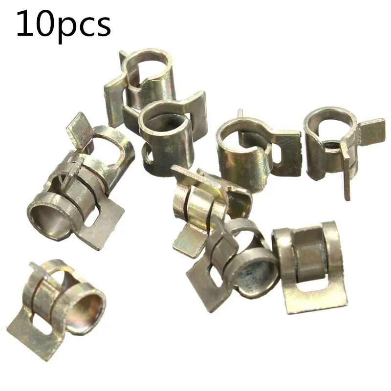 10pcs Spring Clip Vacuum Fuel Hose Line Silicone Pipe Tube Clamps