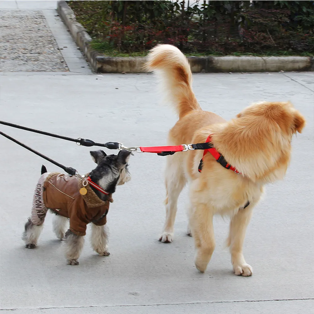 Freeshipping Pet Leash for Two Dogs Unique Design Rope For Two Dogs