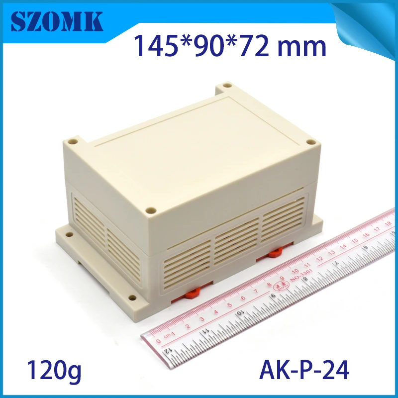 plastic din rail enclosure box junction housing abs control enclosure szomk din boxes power supply distribution project case  (2)