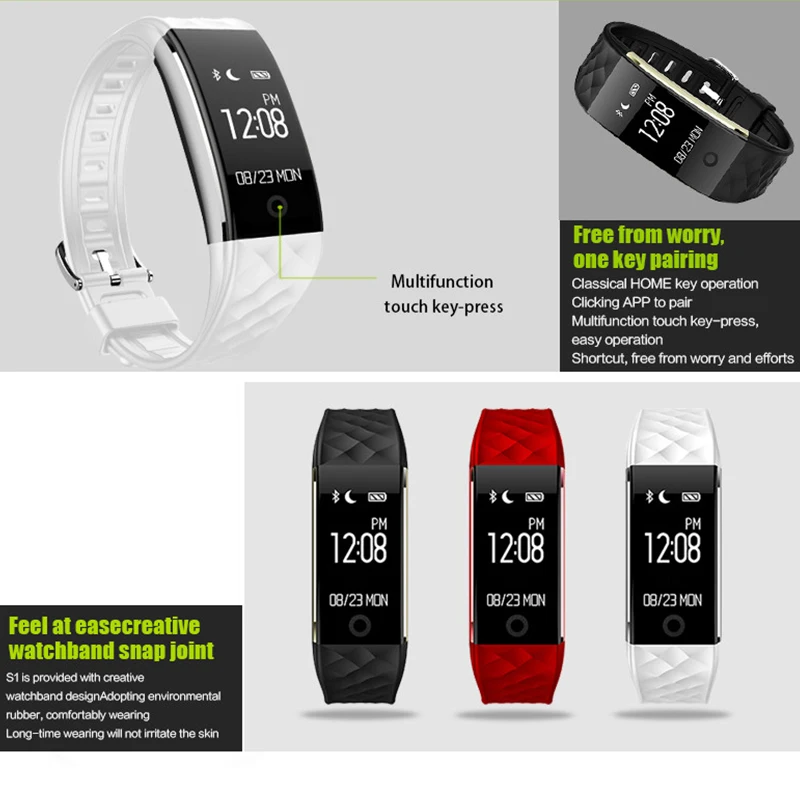 Умный Браслет монитор сердечного ритма IP67 фитнес браслет трекер спортивный