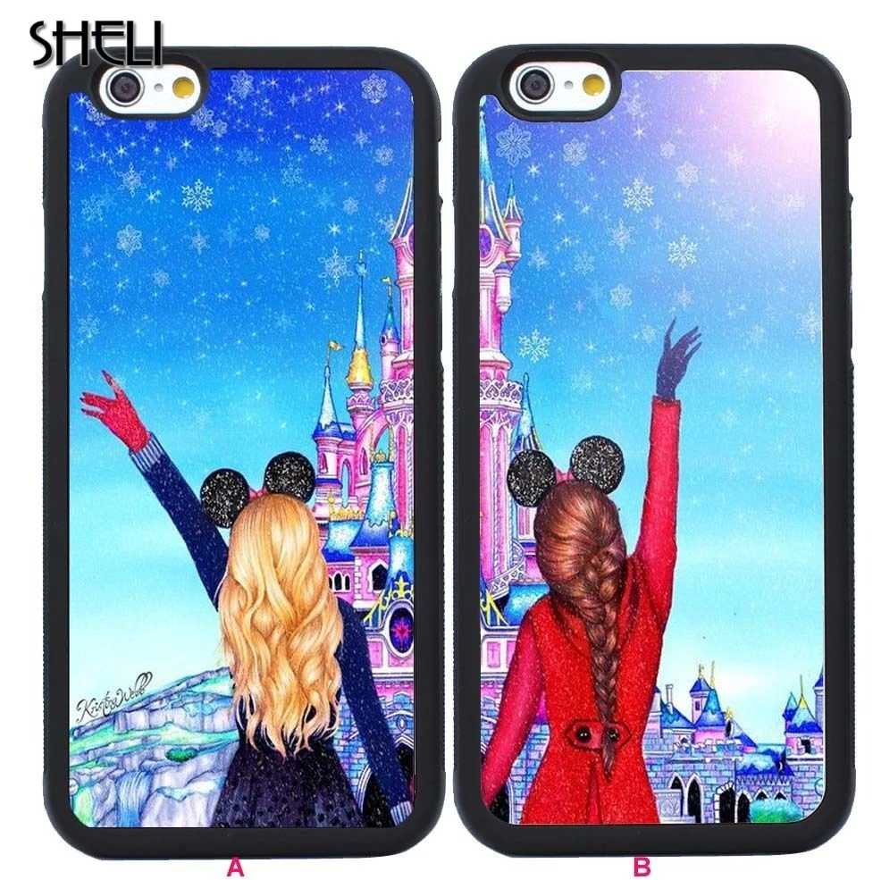 SHELI 2 шт. чехол для мобильного телефона с лучшими друзьями iPhone 5 6 6s 7 8 plus 11 pro X XR XS max