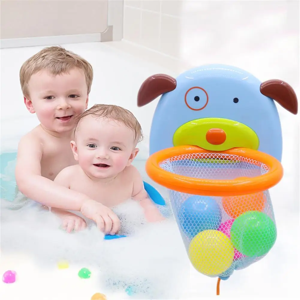 incredible  Children Bath Dabbling Toy Shooting Toy Ocean Ball Dabbling Basketball Hoop Stand Sports Basketball