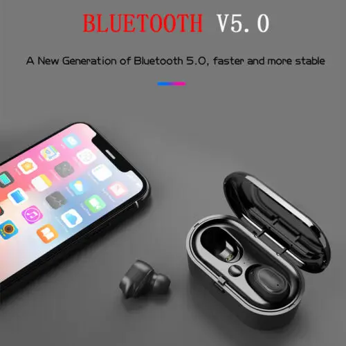2019 Bluetooth 5 0 Headset TWS Twins Wireless Mini Stereo Earphones Dual Earbuds Sport Gaming Earphone Waterproof Hand free